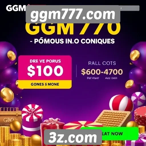 Promoções e bônus oferecidos por ggm777.com
